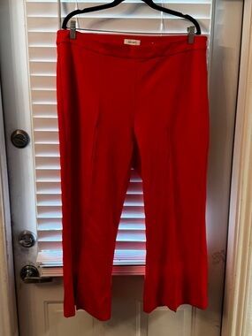 Kick Flare Ankle Highrise On 34th Red Wide Leg Women's Pants